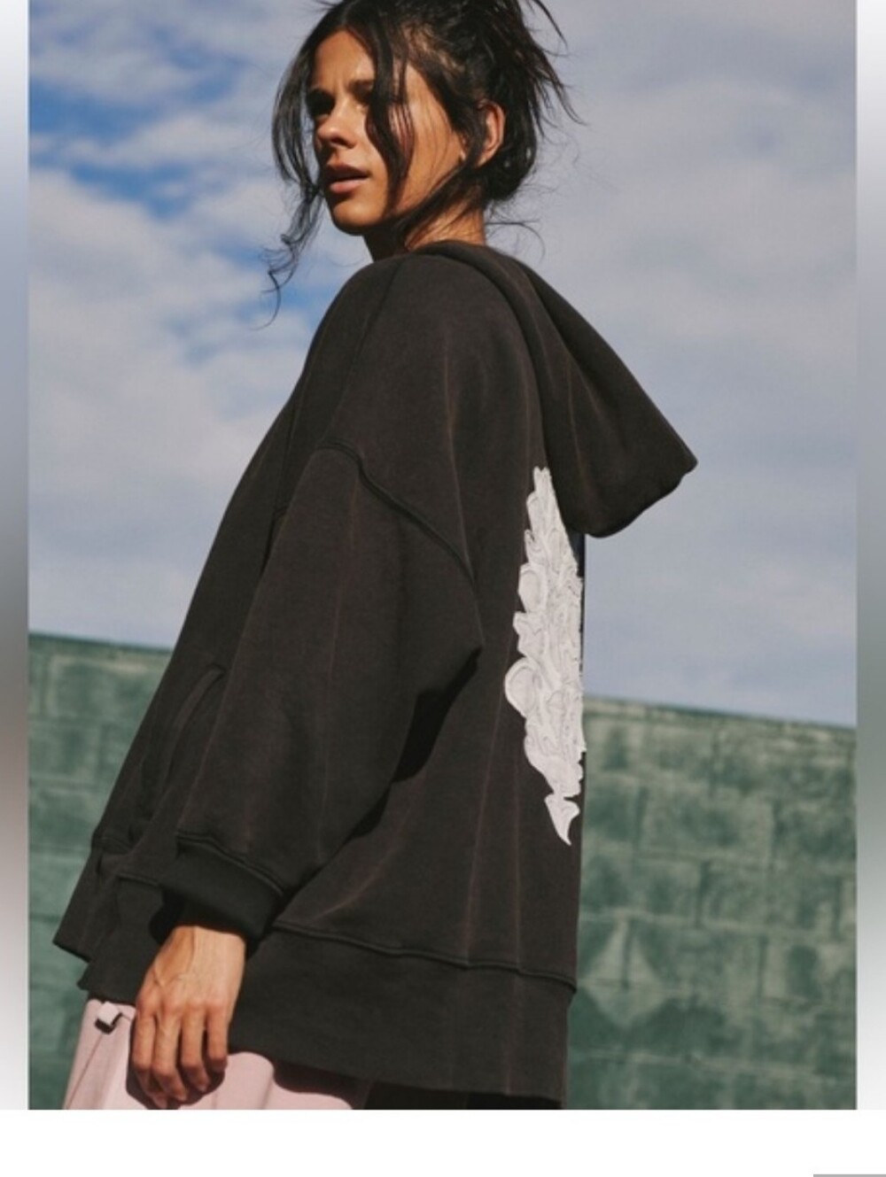 Free People FP Movement Sprint To The Finish LOGO Hoodie NWT Large (xl) - Picture 3 of 12